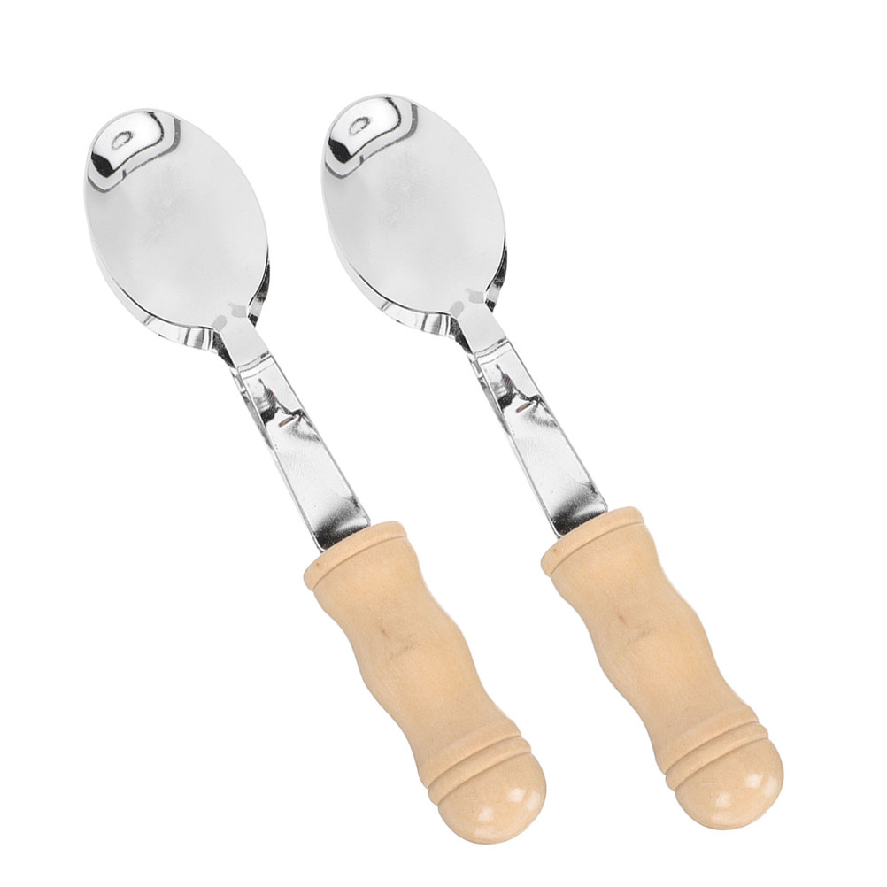 Musical Instrument Family - 2Pcs Musical Spoons Metal Folk Percussion