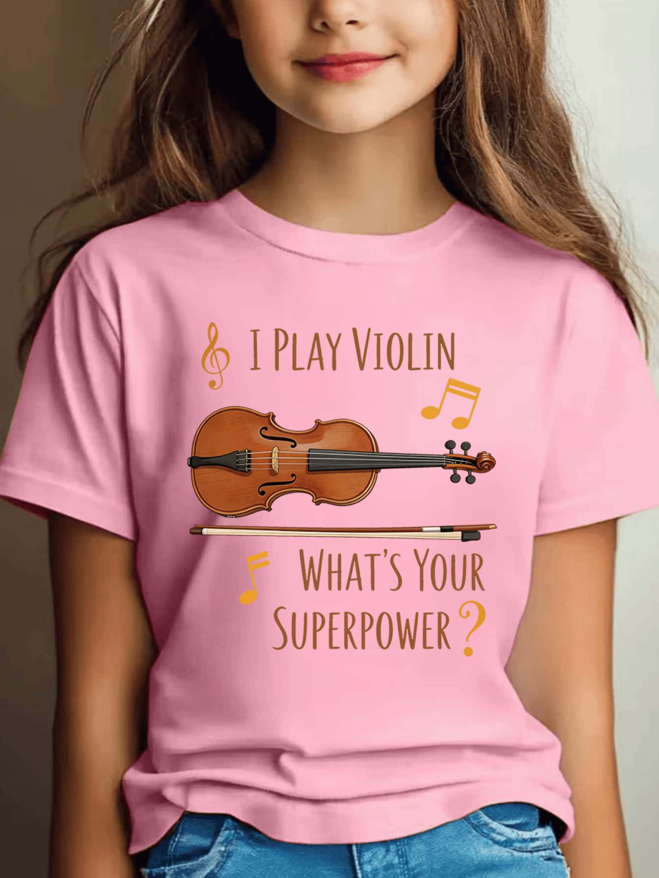 Musical Instrument Family - Violin Note Letter Print Boys Girls