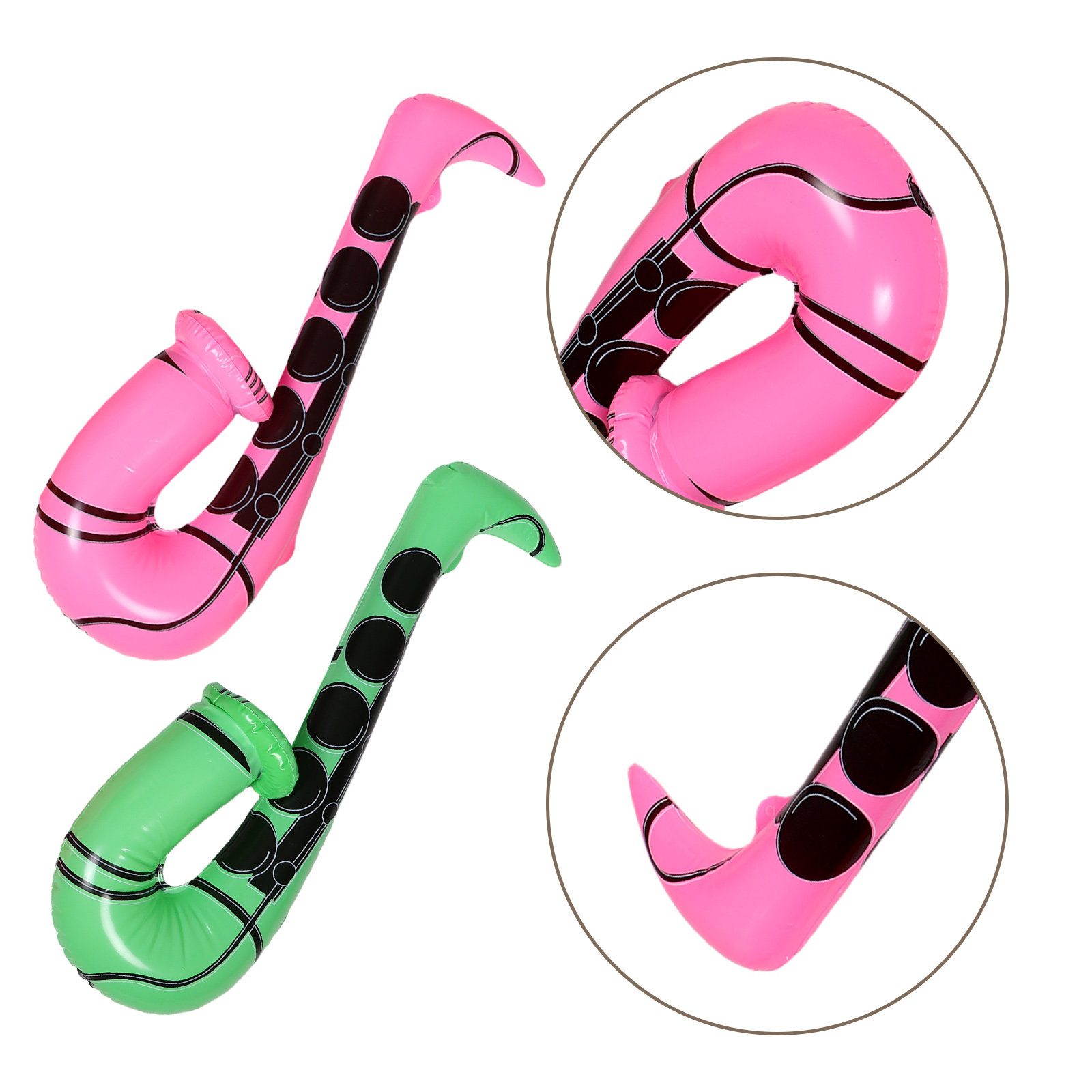 Musical Instrument You Blow - 4Pcs Inflatable Saxophone Party Decoration 60Cm