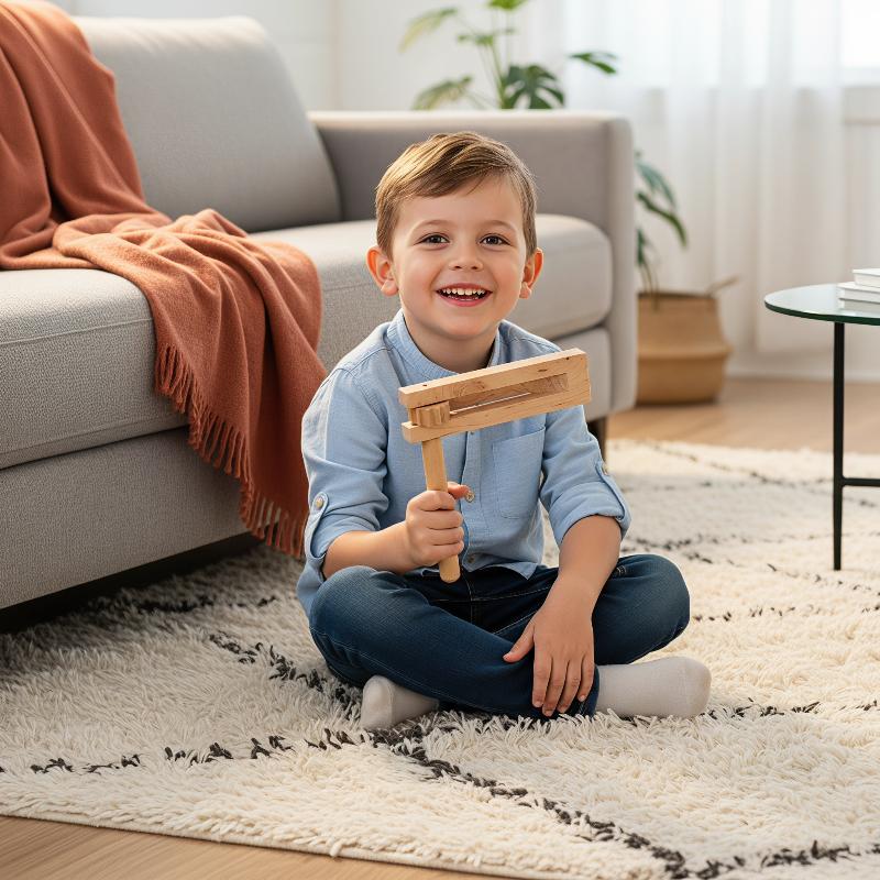 @*Handheld Wooden Ratchet Nois - Musical Instrument Family 评论和价格