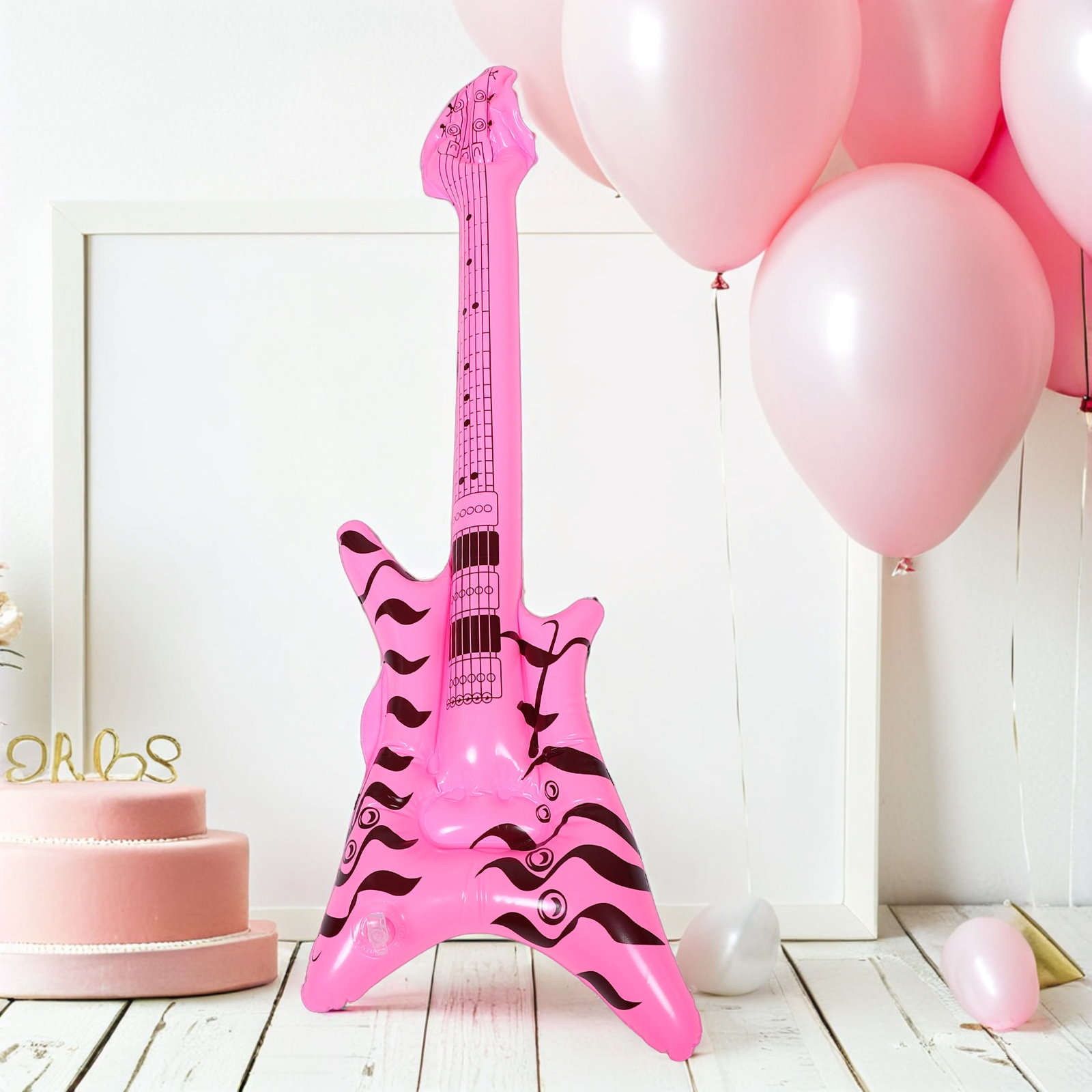 Inflatable Guitar PVC Rock Blo - Musical Instrument You Blow 评论和价格