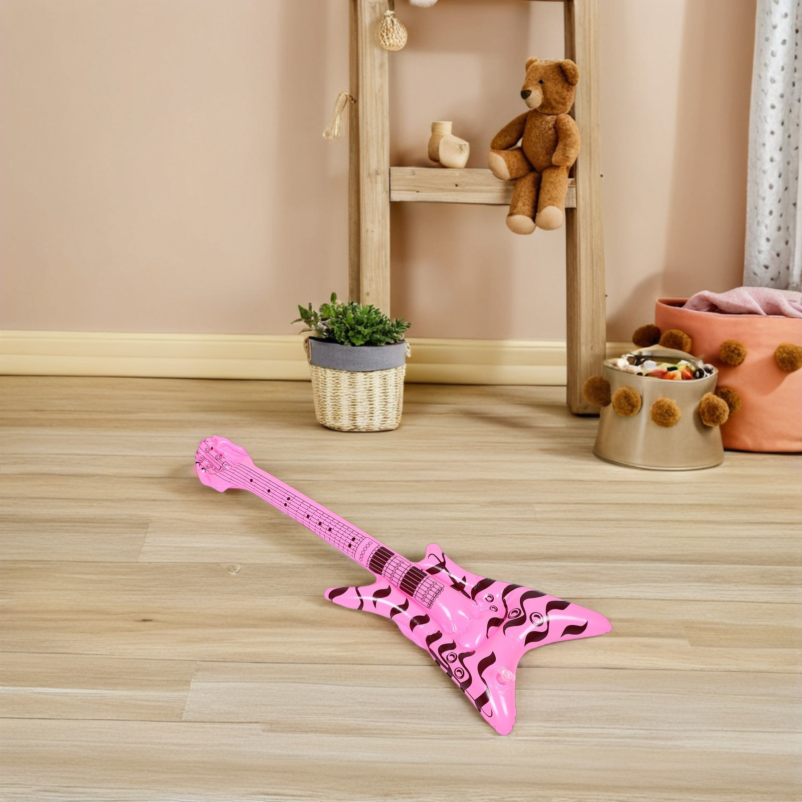 Inflatable Guitar PVC Rock Blo - Musical Instrument You Blow 评论和价格