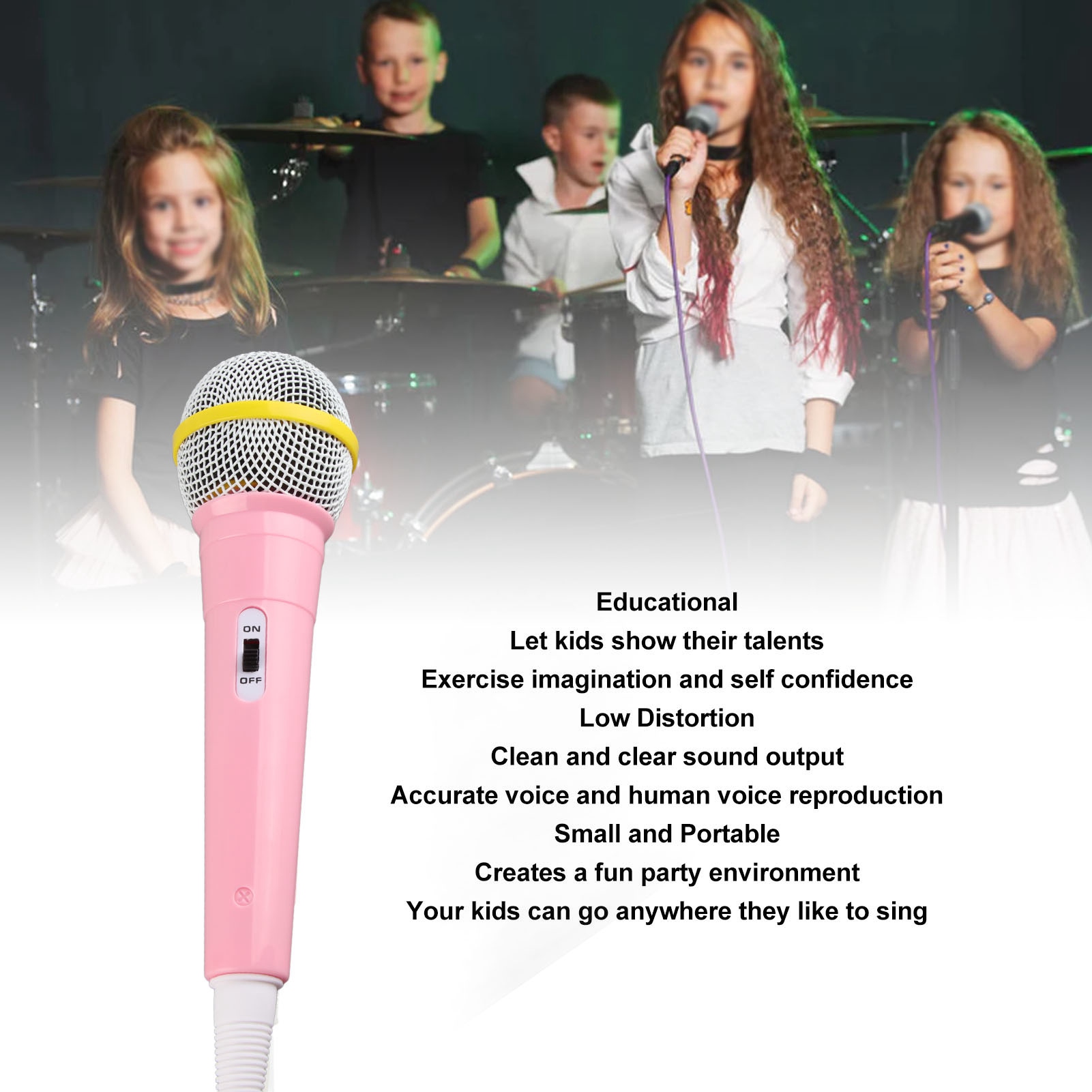 Kids Wired Microphone 3.5mm Pl - Musical Instrument Family 评论和价格