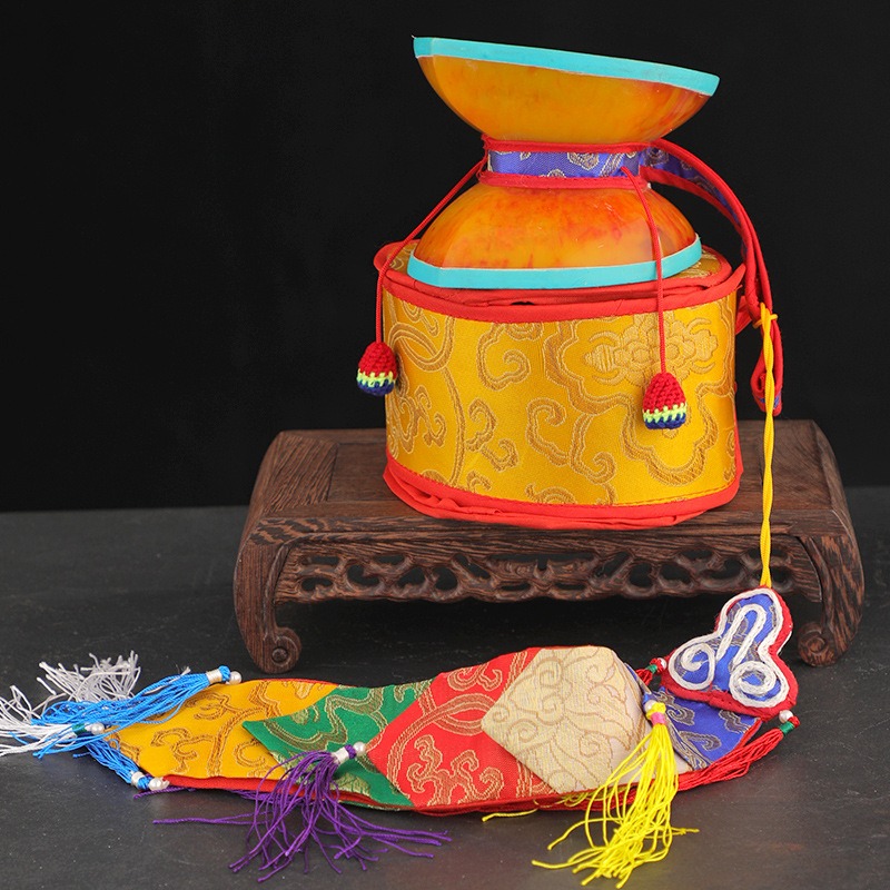 12CM Nepalese Hand Drums With  - Tambourine Hand Drum 评论和价格