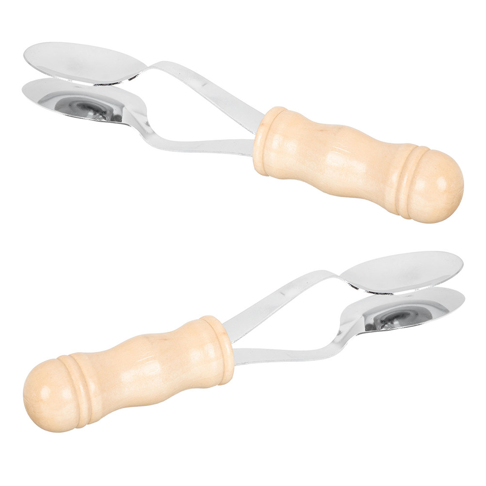 2Pcs Musical Spoons Metal Folk - Musical Instrument Family 评论和价格