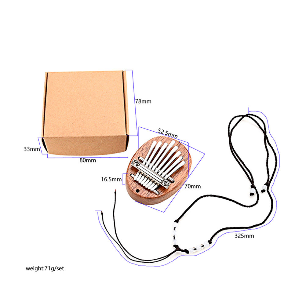 8-Key Small Kalimba Thumb Pian - Musical Instrument Family 评论和价格