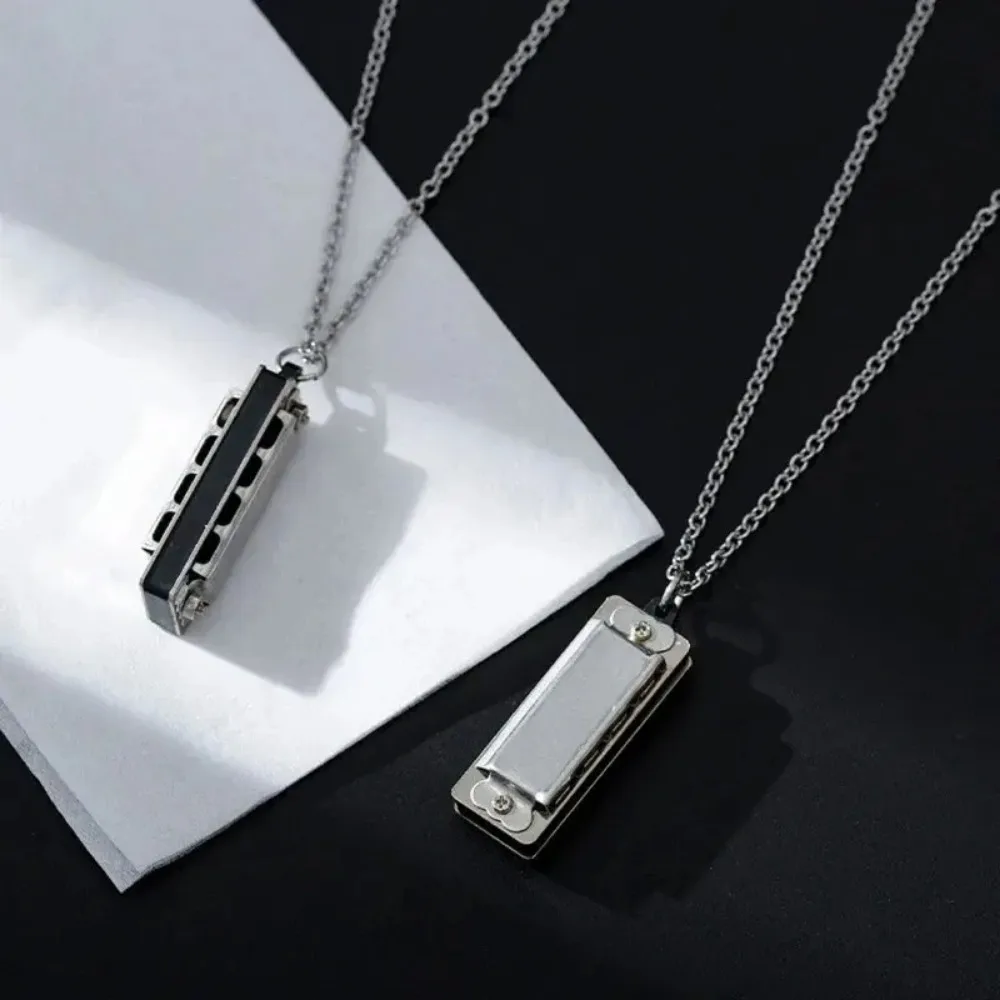 Mini Harmonica Necklace Men an - Musical Instrument You Blow 评论和价格